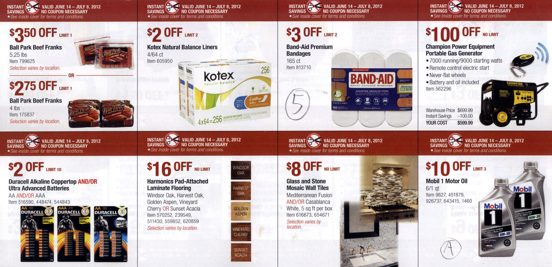 Coupon book full size page -> 5 <-